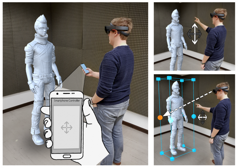 An Evaluation of Smartphone-Based Interaction in AR for Constrained Object Manipulation